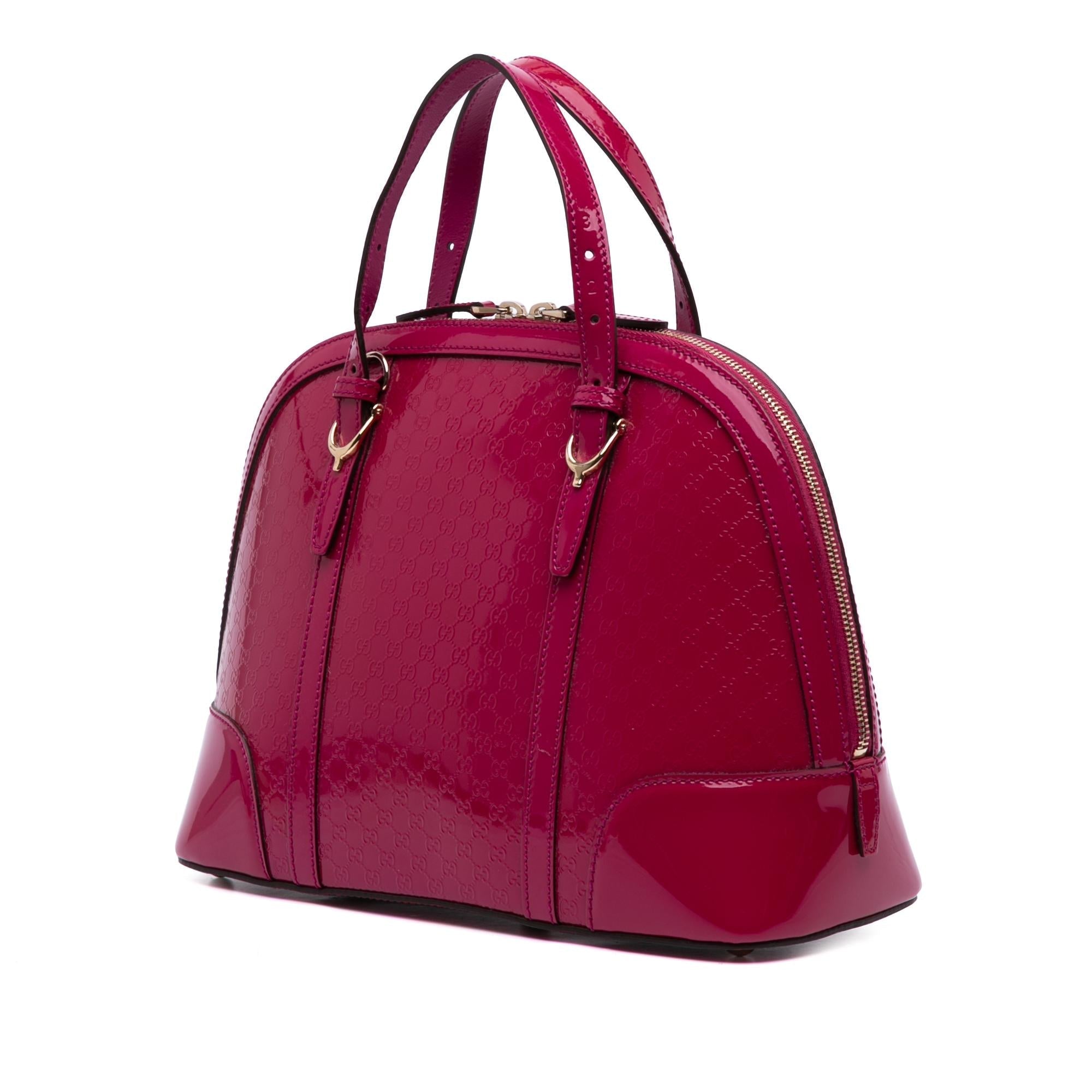 Gucci Medium Microguccissima PatLBt Nice Dome Satchel