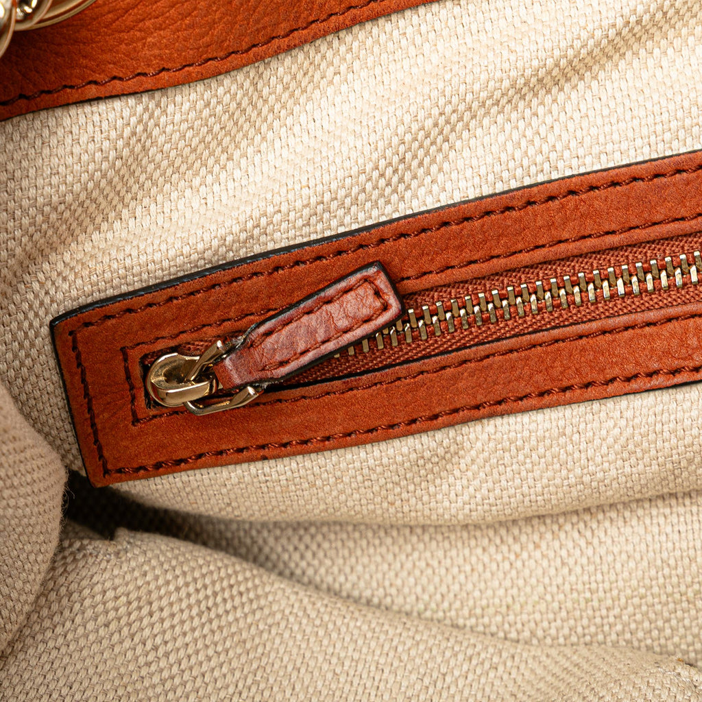 Gucci Medium Nubuck Leather Soho Chain Tote