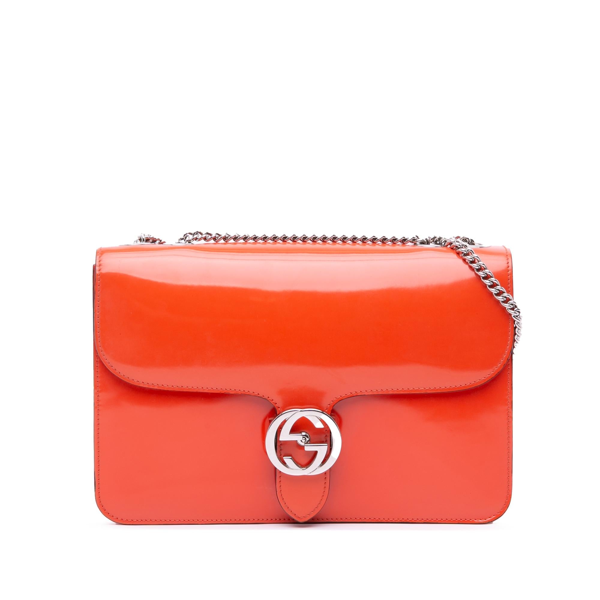 Gucci Medium PatLBt Dollar Interlocking G Crossbody