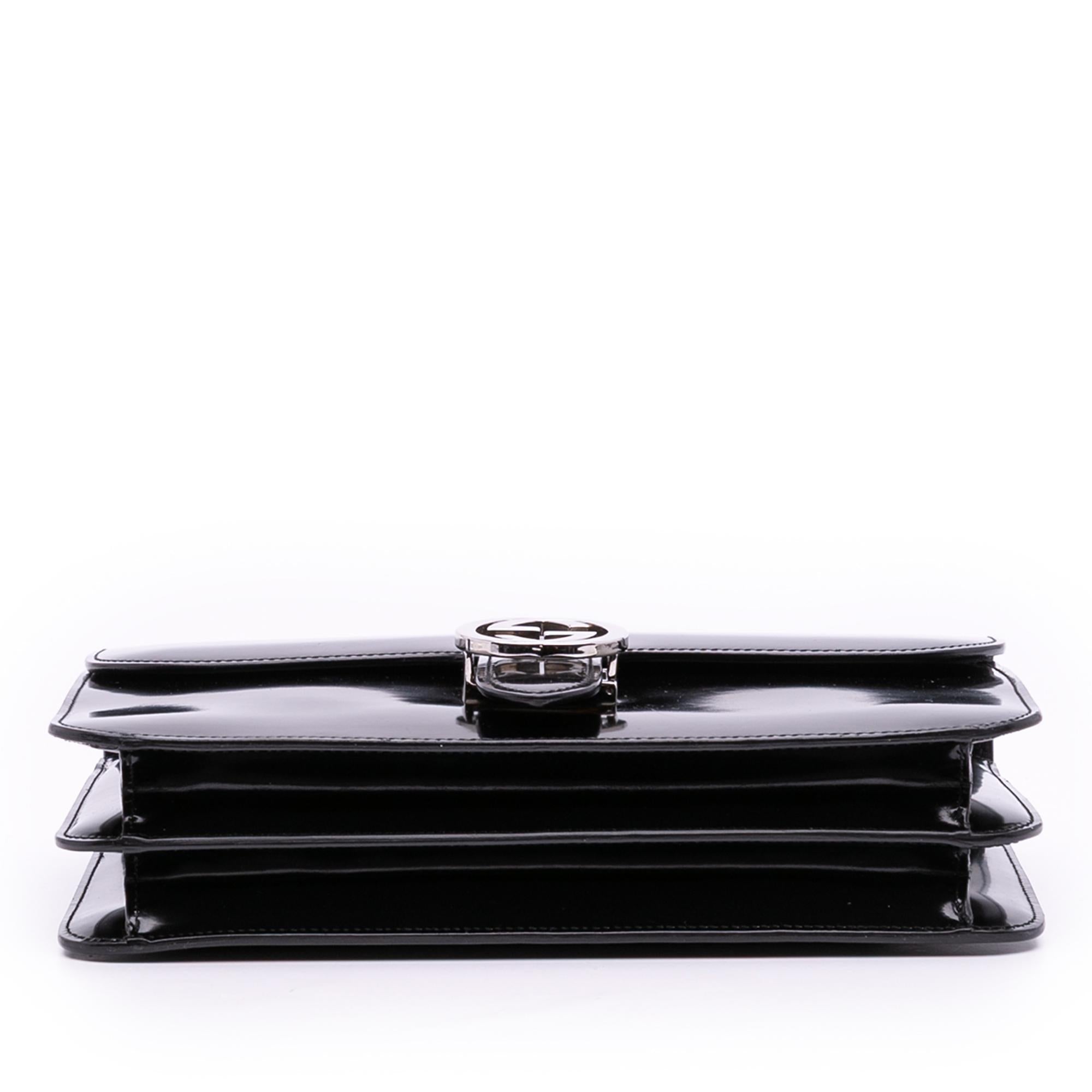 Gucci Medium PatLBt Dollar Interlocking G Crossbody