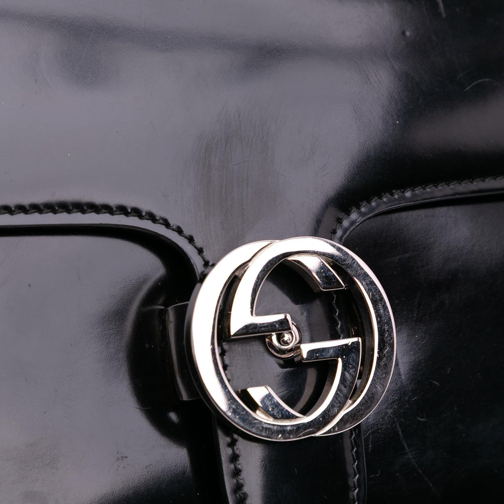 Gucci Medium PatLBt Dollar Interlocking G Crossbody