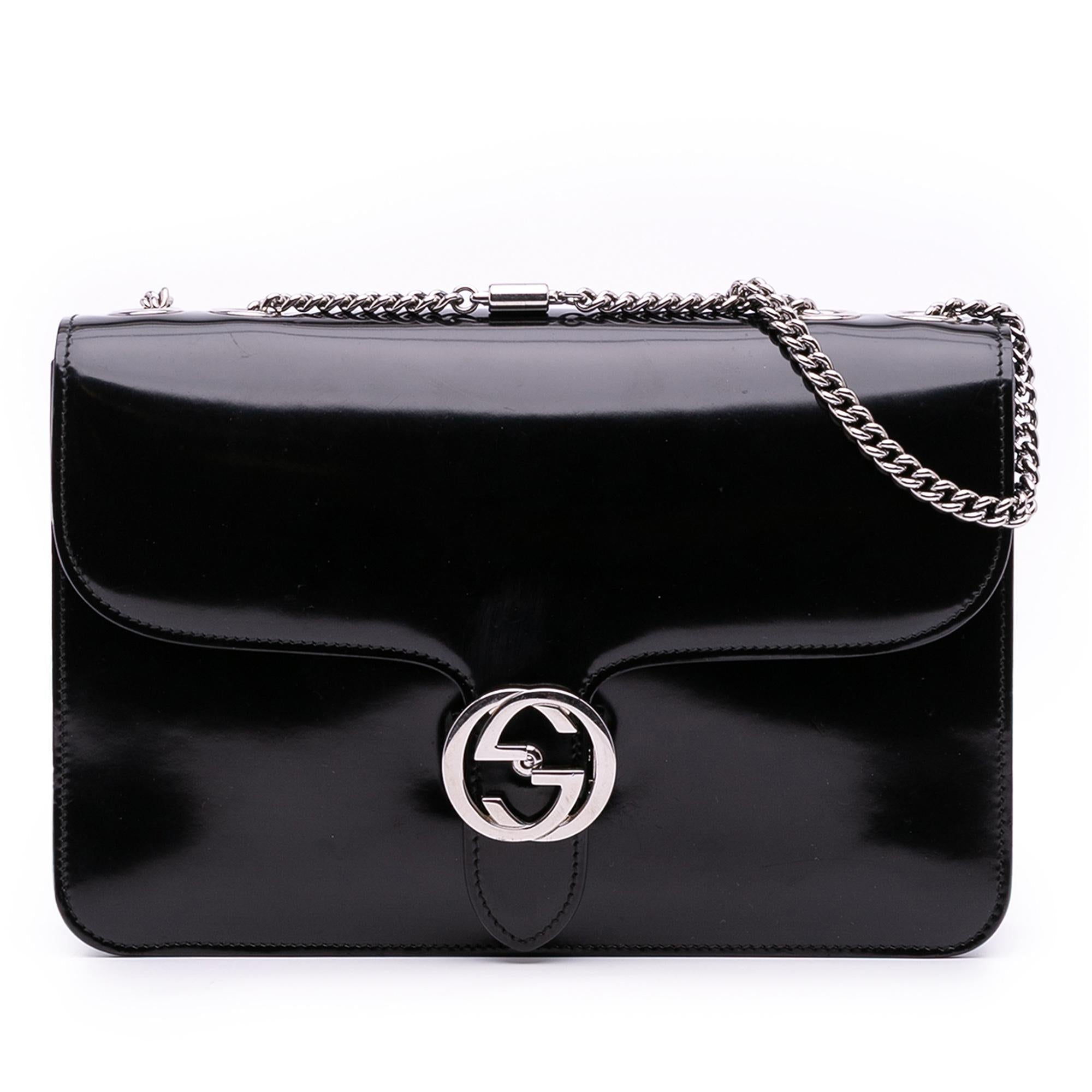 Gucci Medium PatLBt Dollar Interlocking G Crossbody