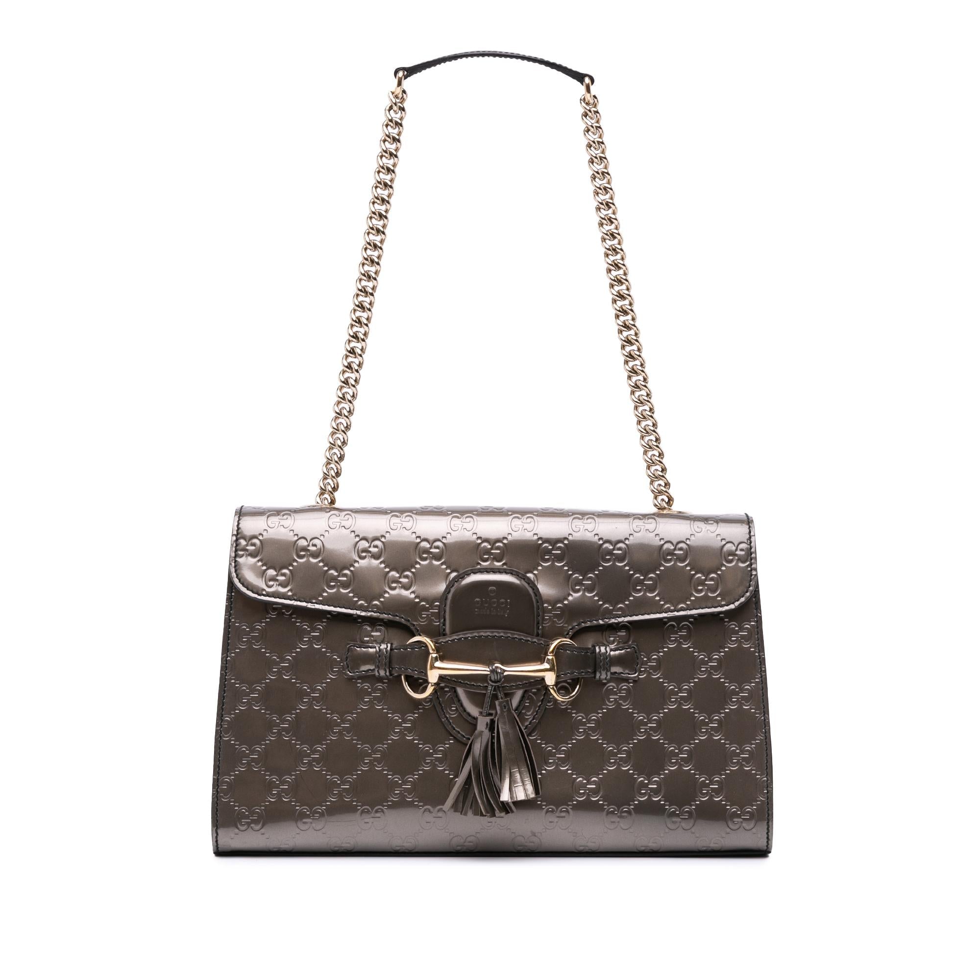 Gucci Medium PatLBt Guccissima Emily Shoulder Bag