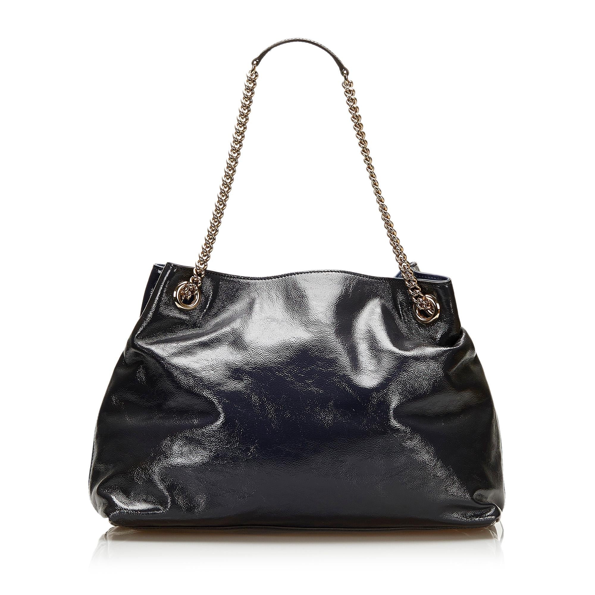 Gucci Medium 1:1 Rep Leather Soho Chain Tote (SHG-6iuy6S)