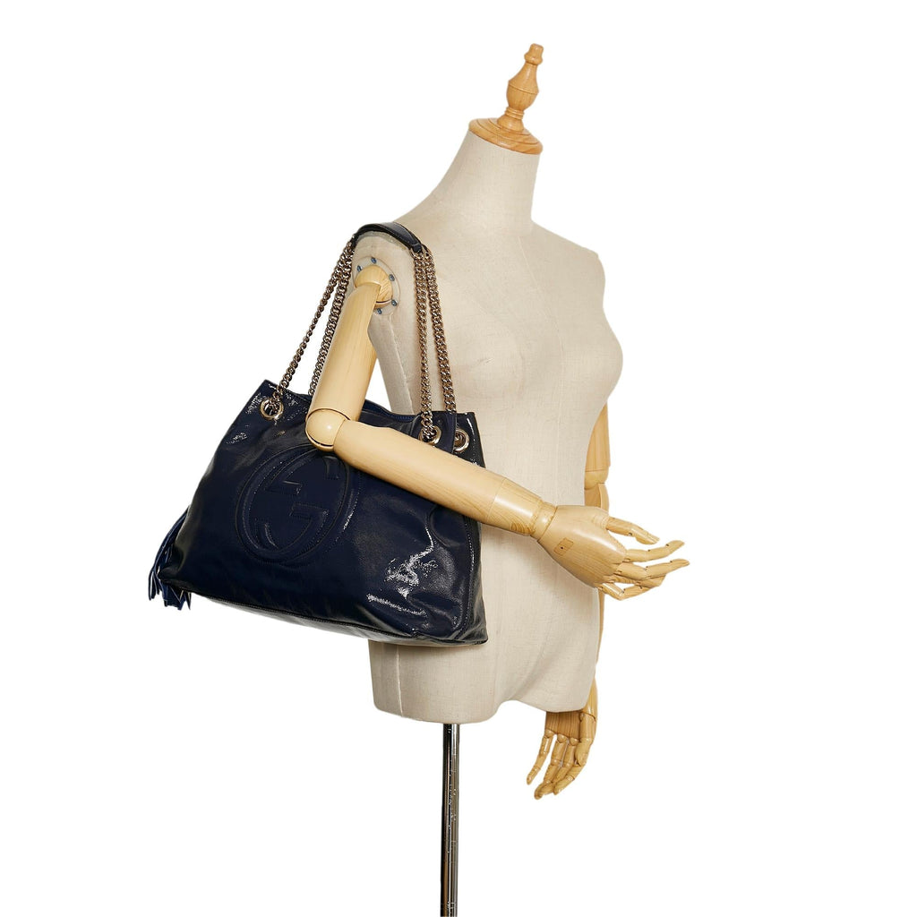 Gucci Medium 1:1 Rep Leather Soho Chain Tote (SHG-6iuy6S)