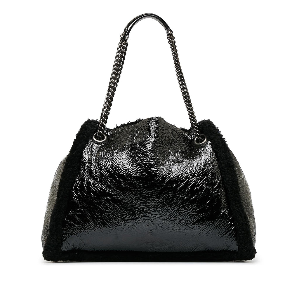 Gucci Medium 1:1 Rep Shearling Soho Chain Tote (SHG-dATtOX)