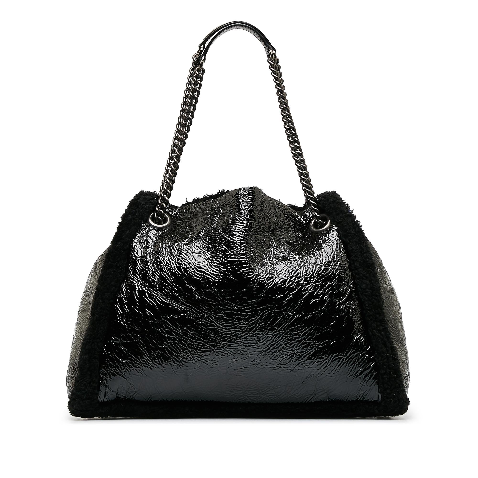 Gucci Medium 1:1 Rep Shearling Soho Chain Tote (SHG-dATtOX)