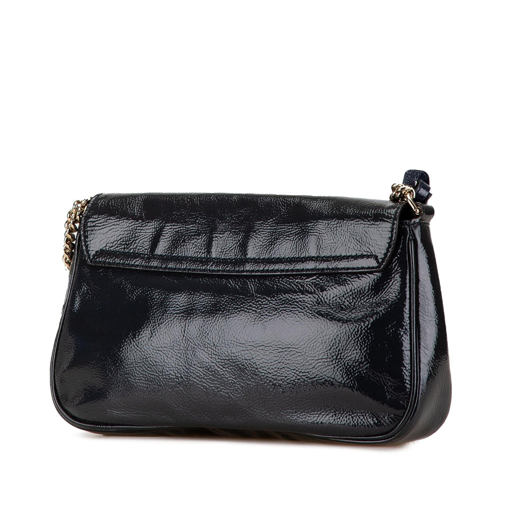 Gucci Medium Patent Soho Chain Flap Crossbody (SHG-HA9Vt3)