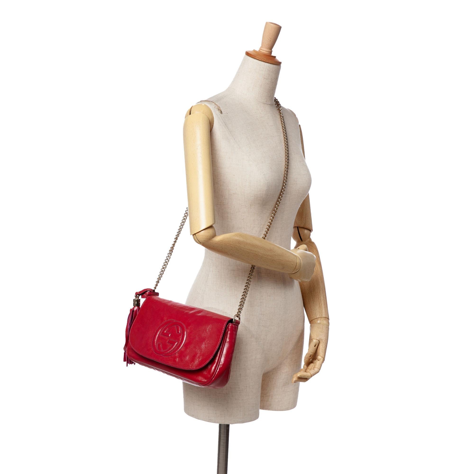 Gucci Medium PatLBt Soho Chain Flap Crossbody