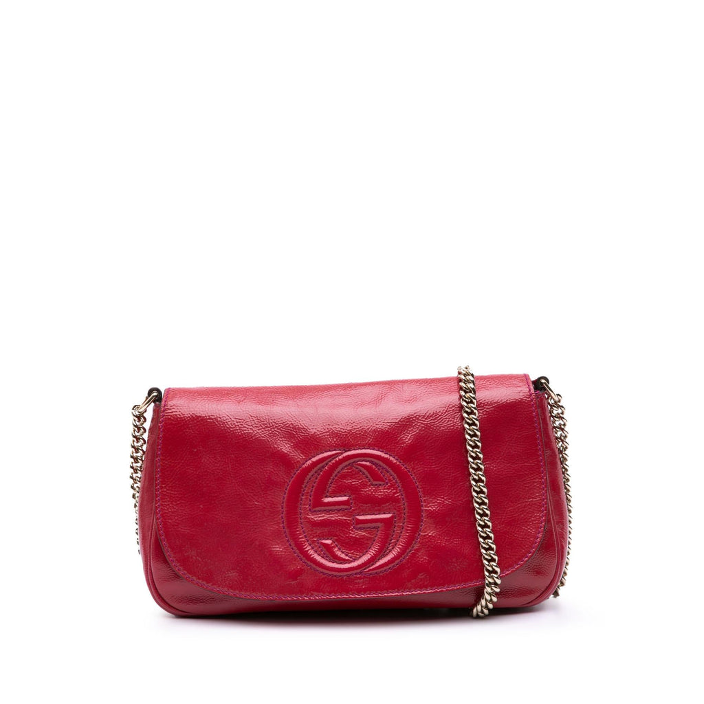 Gucci Medium PatLBt Soho Chain Flap Crossbody