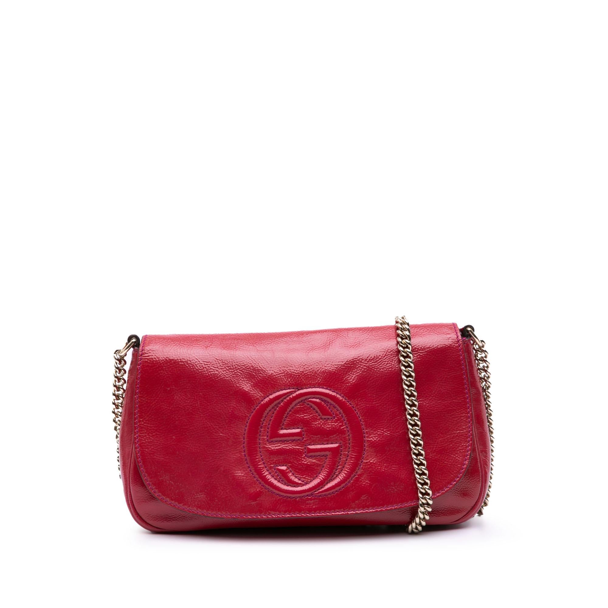 Gucci Medium PatLBt Soho Chain Flap Crossbody