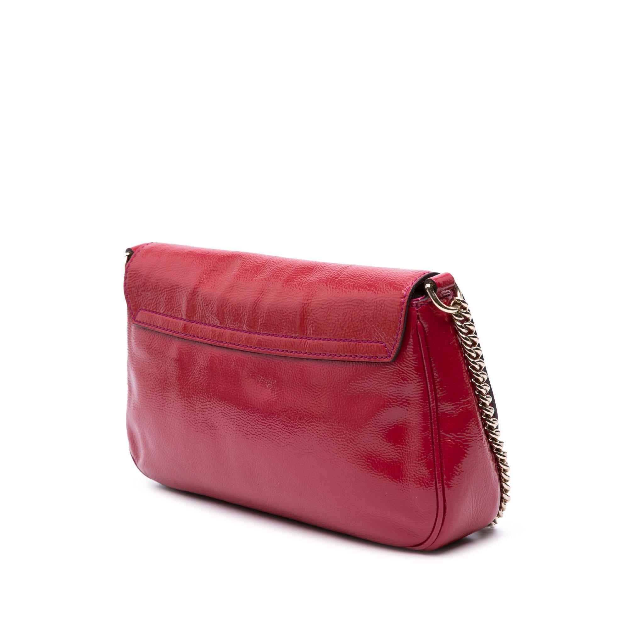 Gucci Medium PatLBt Soho Chain Flap Crossbody