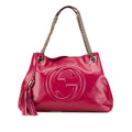Gucci Medium PatLBt Soho Chain Tote