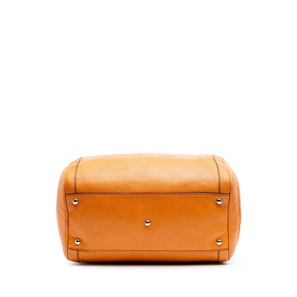Gucci Medium Pebbled Calfskin Soho Boston Bag