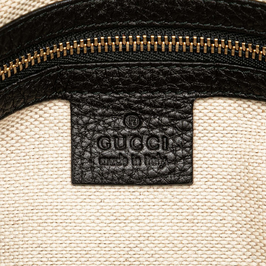 Gucci Medium Pebbled Calfskin Soho Boston Bag