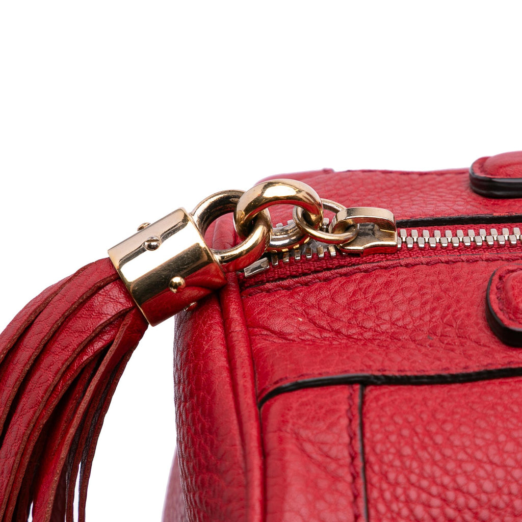 Gucci Medium Pebbled Calfskin Soho Boston Bag