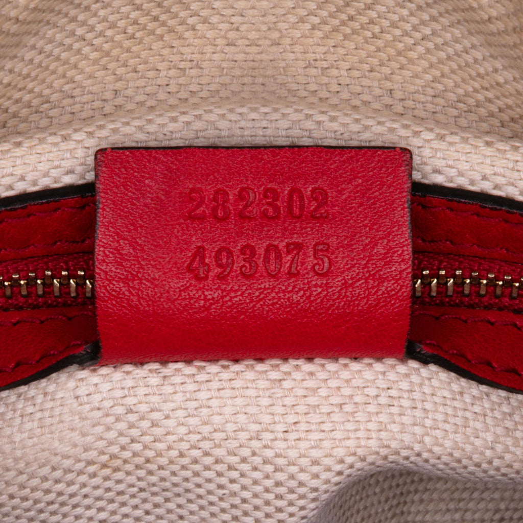 Gucci Medium Pebbled Calfskin Soho Boston Bag