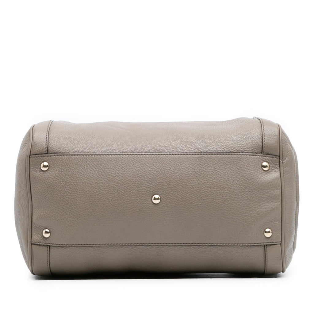 Gucci Medium Pebbled Calfskin Soho Boston Bag
