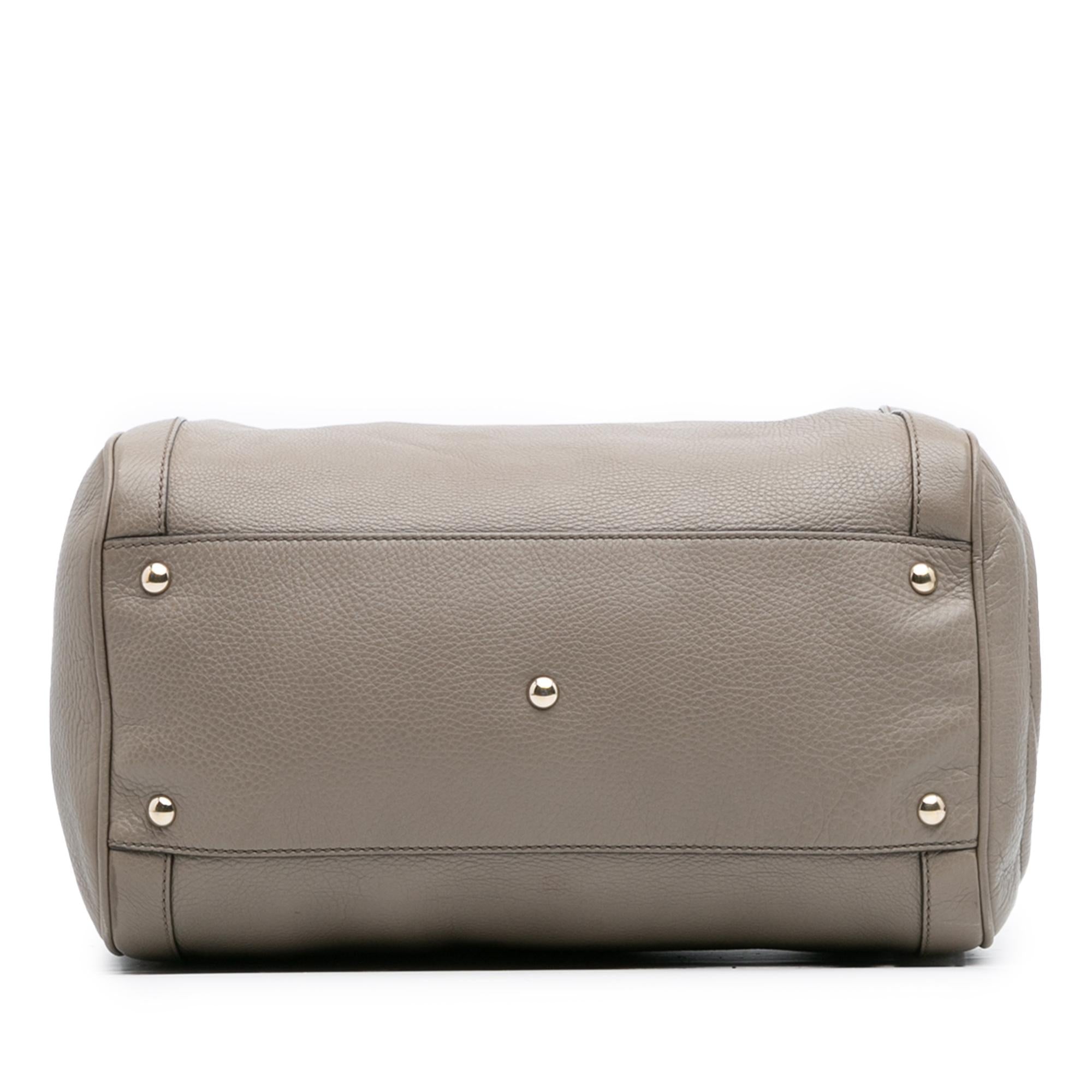 Gucci Medium Pebbled Calfskin Soho Boston Bag