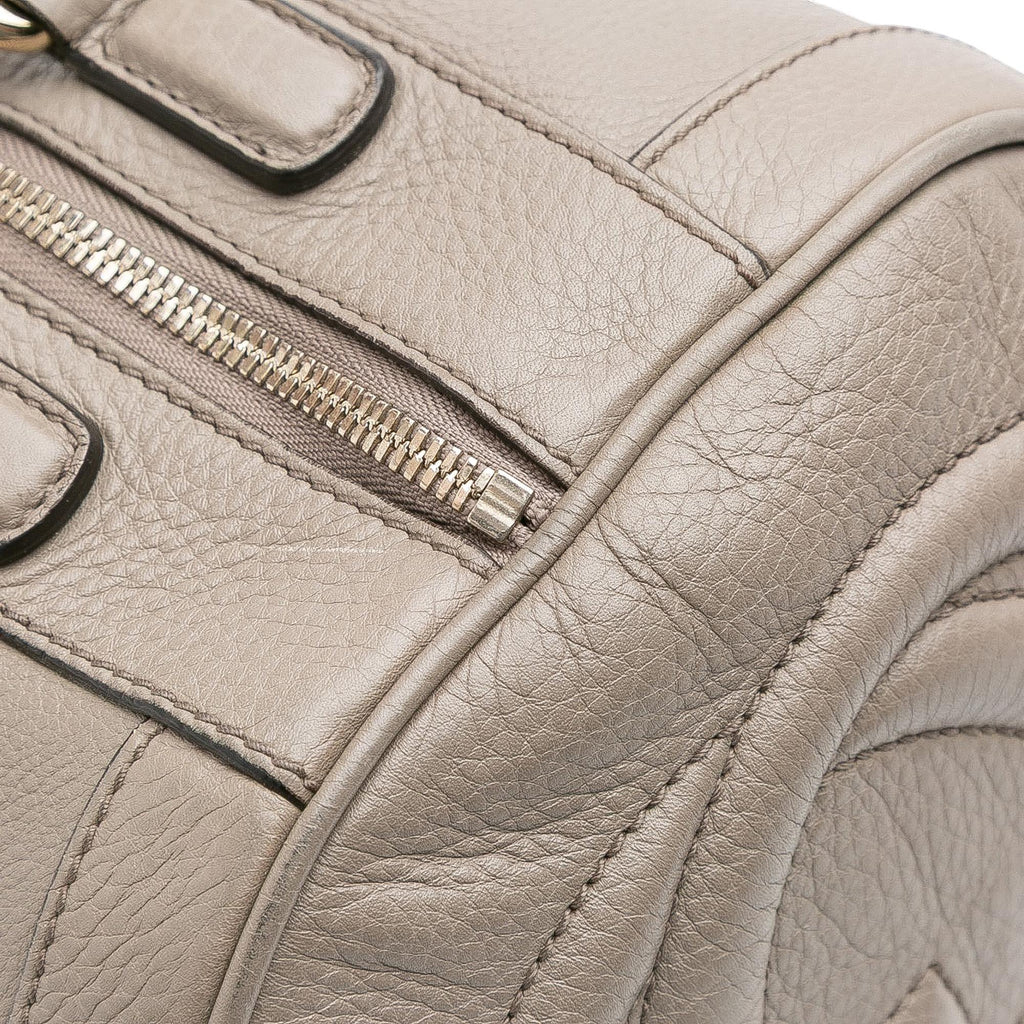 Gucci Medium Pebbled Calfskin Soho Boston Bag