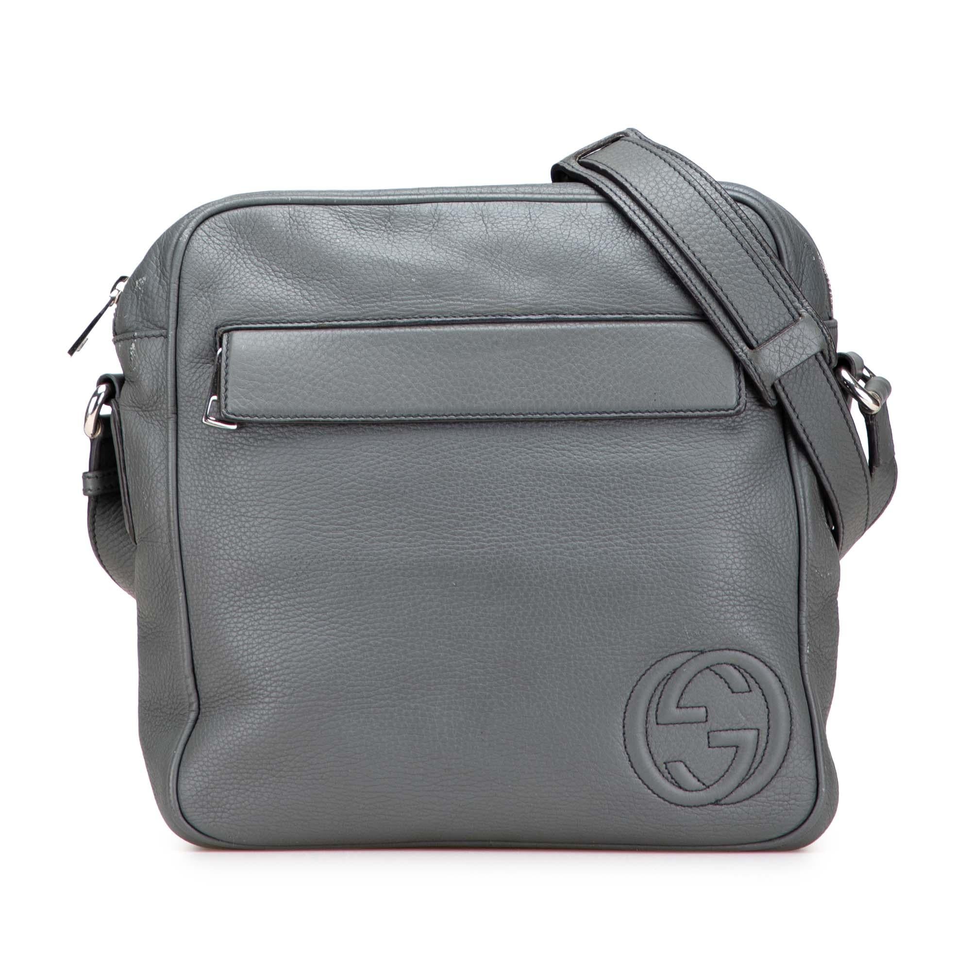 Gucci Medium Pebbled Calfskin Soho Messenger Bag
