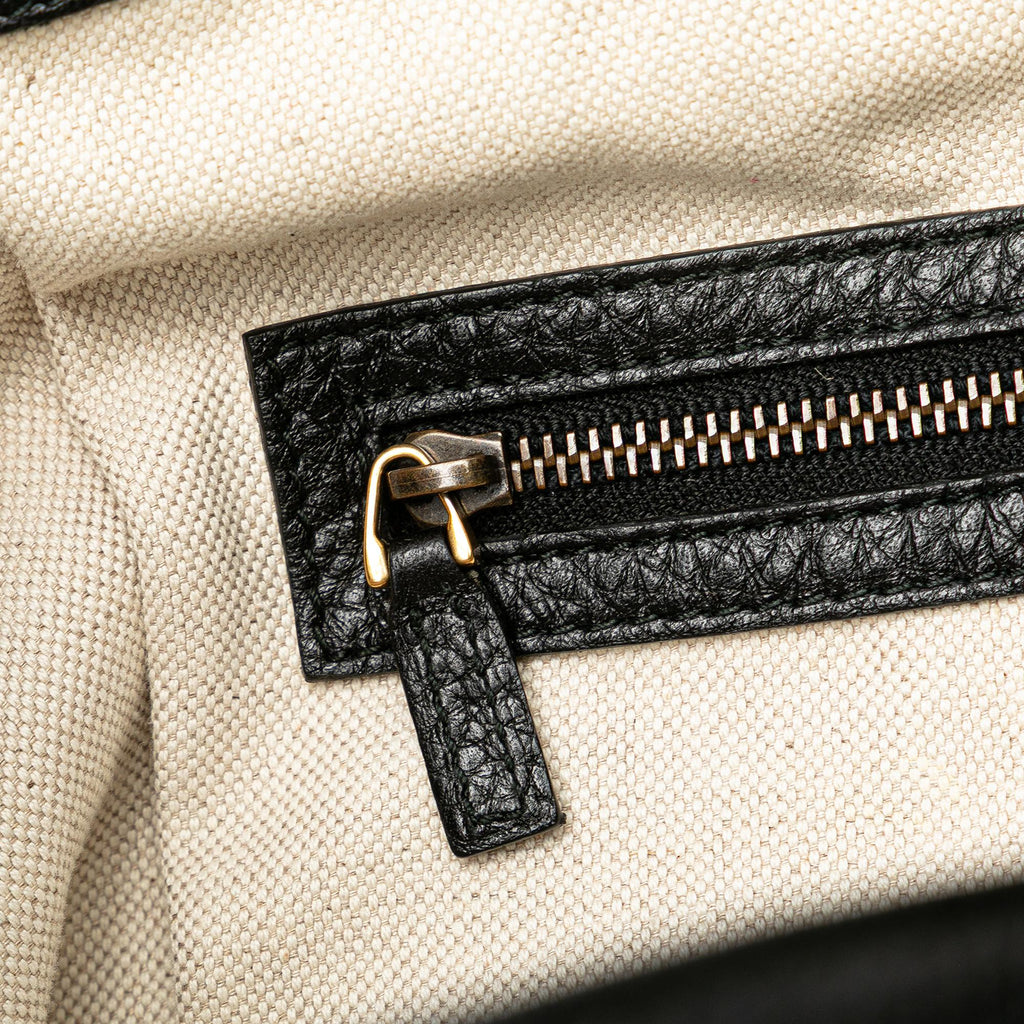 Gucci Medium Pebbled Calfskin Twill Tote