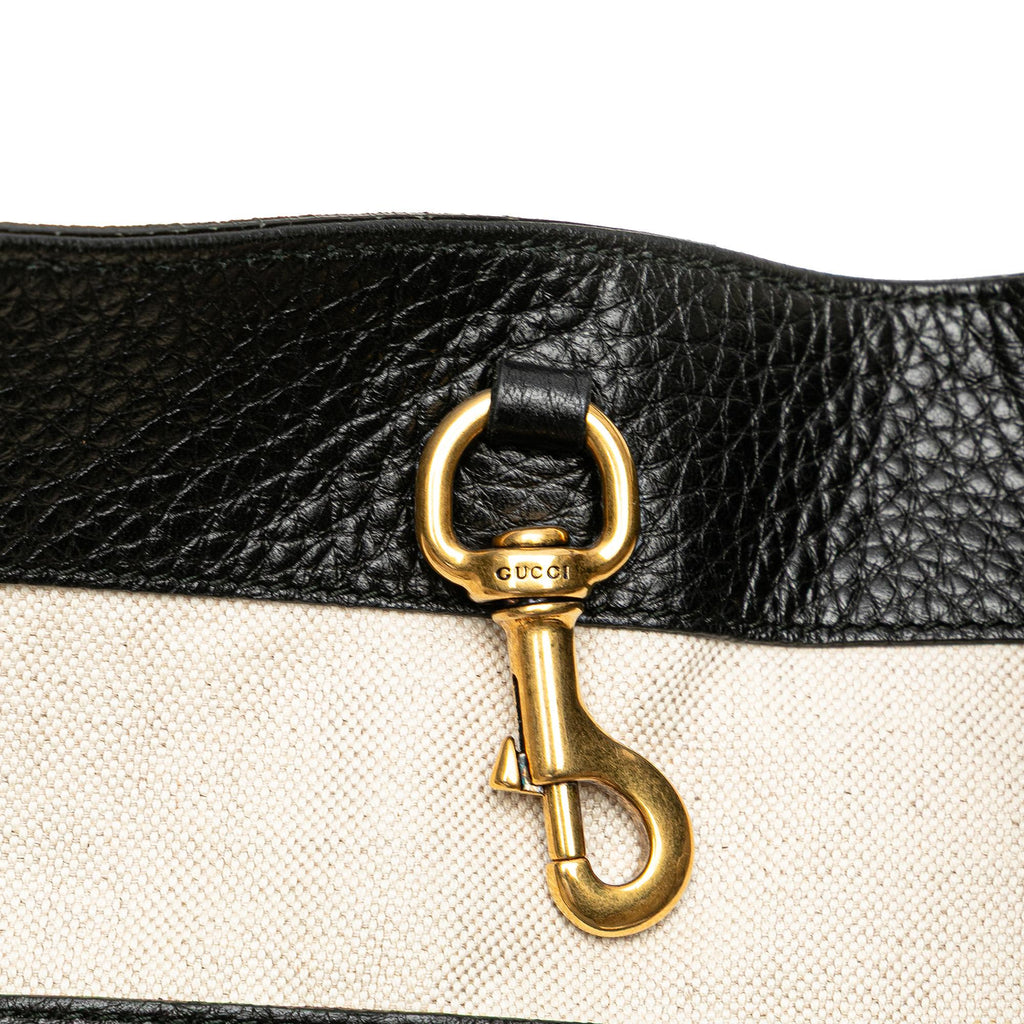 Gucci Medium Pebbled Calfskin Twill Tote
