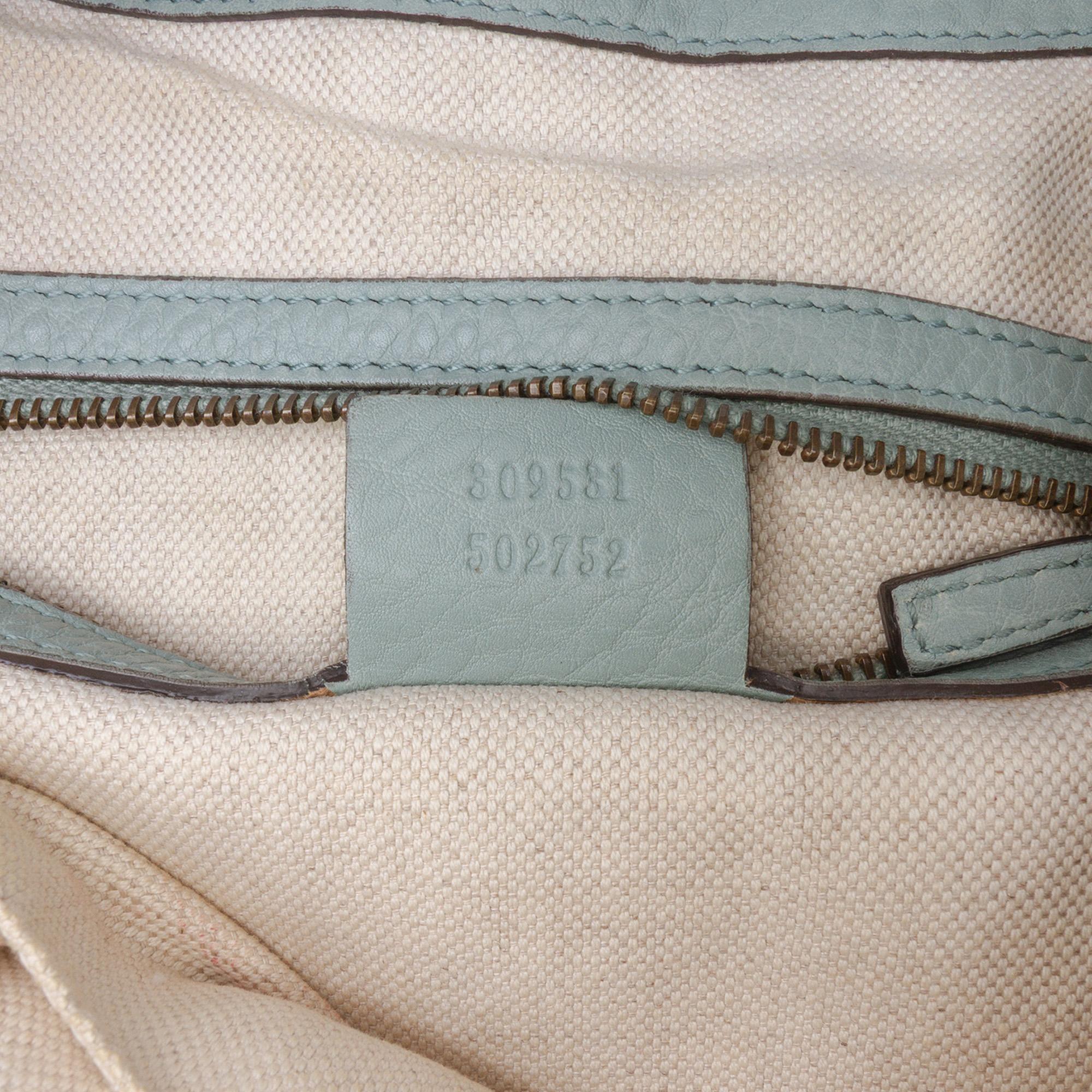 Gucci Medium Pebbled Calfskin Twill Tote