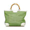Gucci Medium Raffia Bamboo Shopper Tote (SHG-Po0R3i)