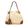 Gucci Medium Raffia Soho Chain Tote