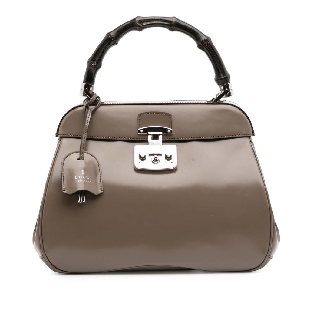 Gucci Medium Smooth Calfskin Bamboo Lady Lock Handbag