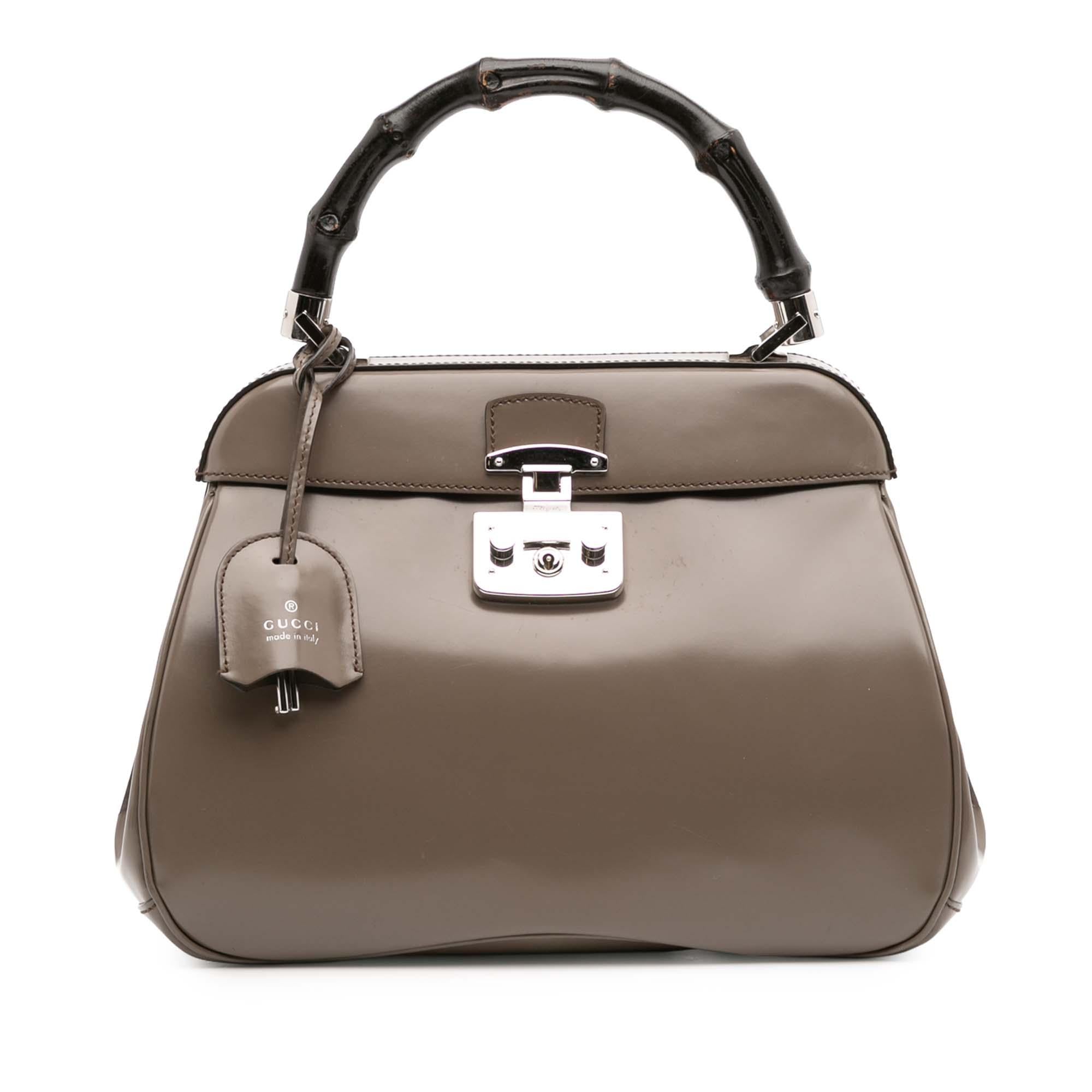 Gucci Medium Smooth Calfskin Bamboo Lady Lock Handbag