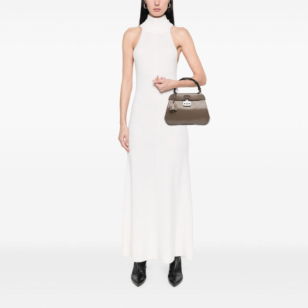 Gucci Medium Smooth Calfskin Bamboo Lady Lock Handbag