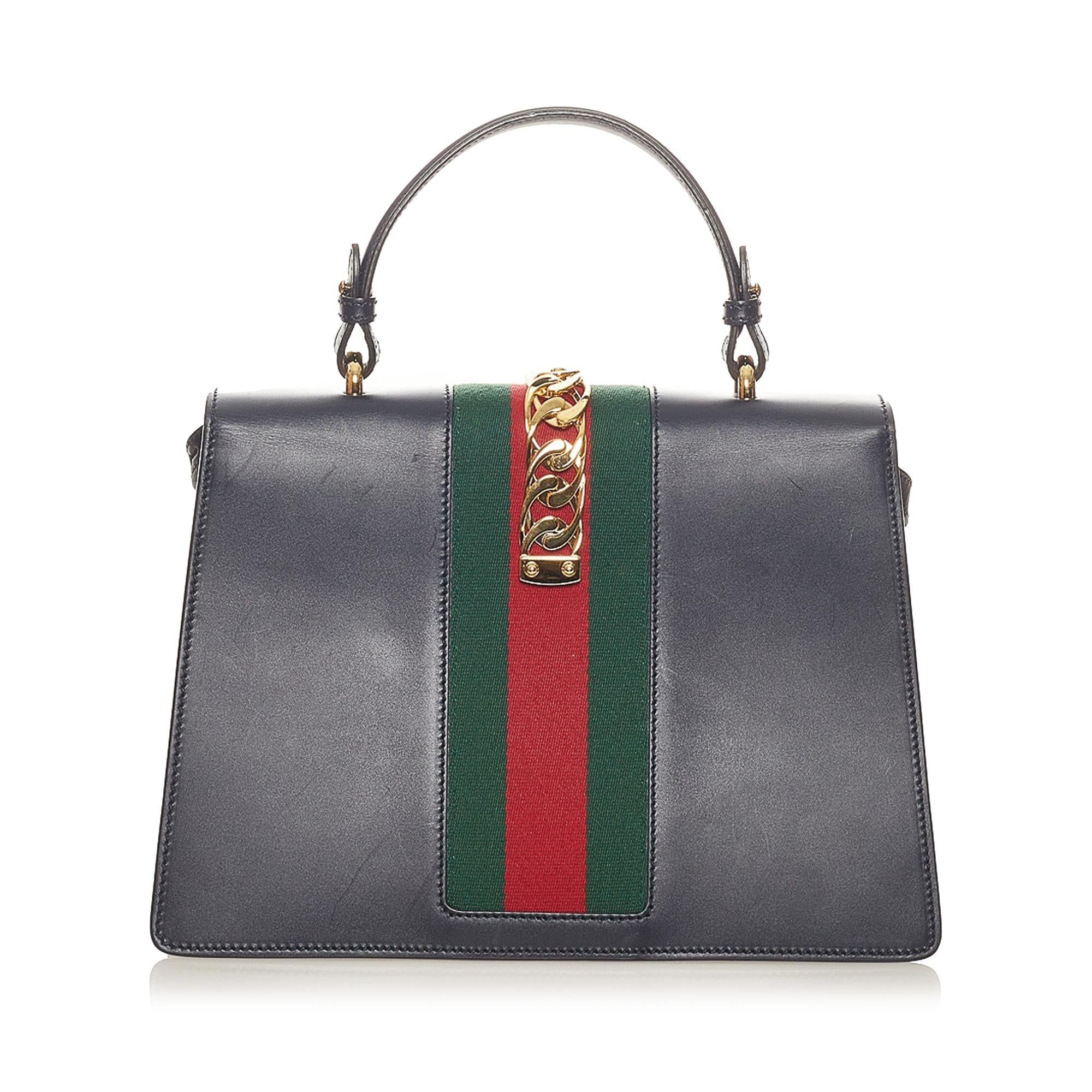 Gucci Medium Sylvie Leather Satchel (SHG-27346)