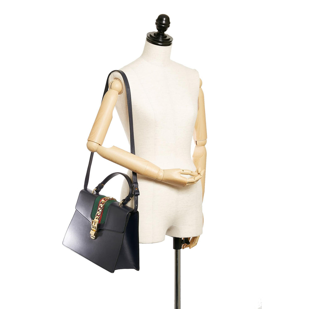 Gucci Medium Sylvie Leather Satchel (SHG-27346)