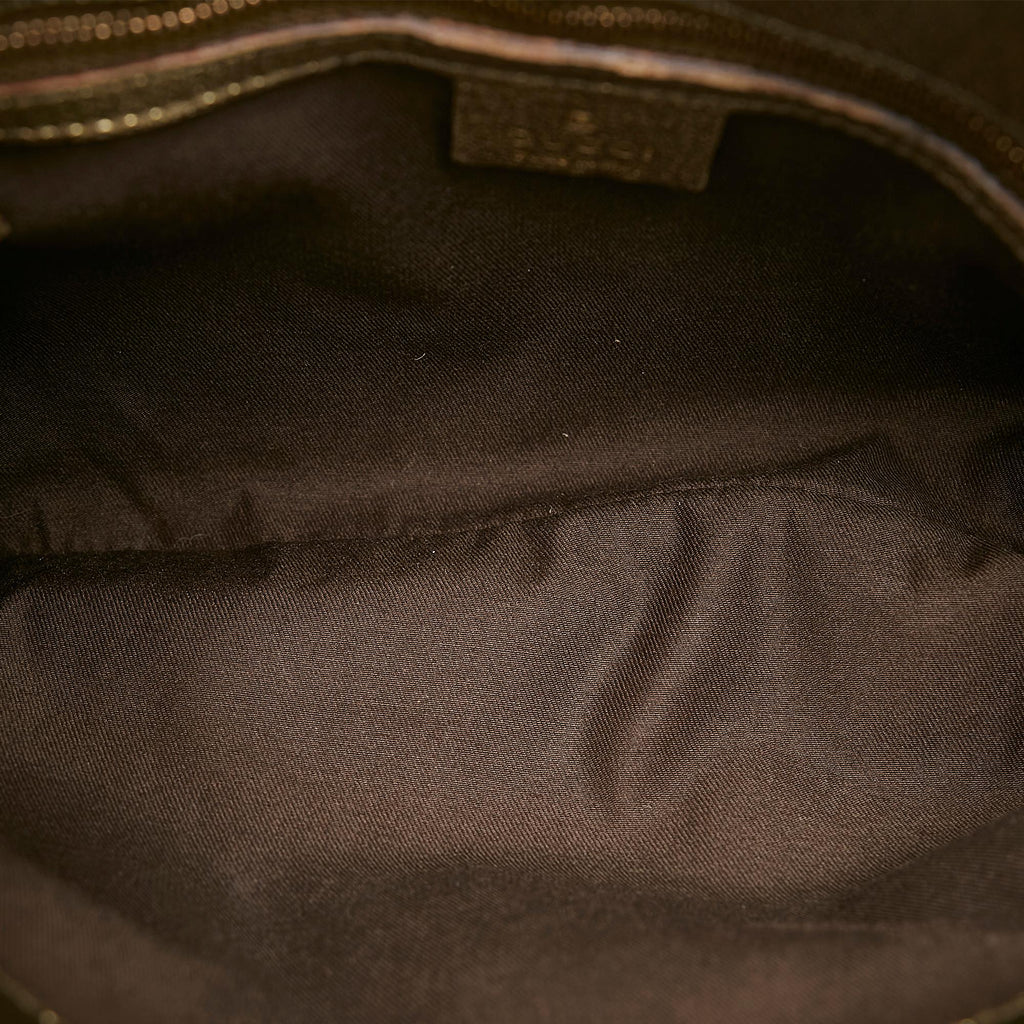 Gucci Metal Bamboo Gucci Canvas Handbag (SHG-25640)