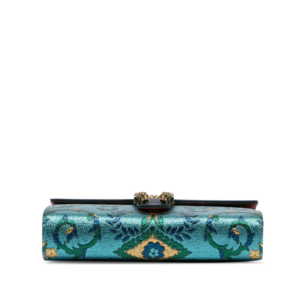 Gucci Metallic Brocade Dionysus Wallet on Chain (SHG-ob4a3q)