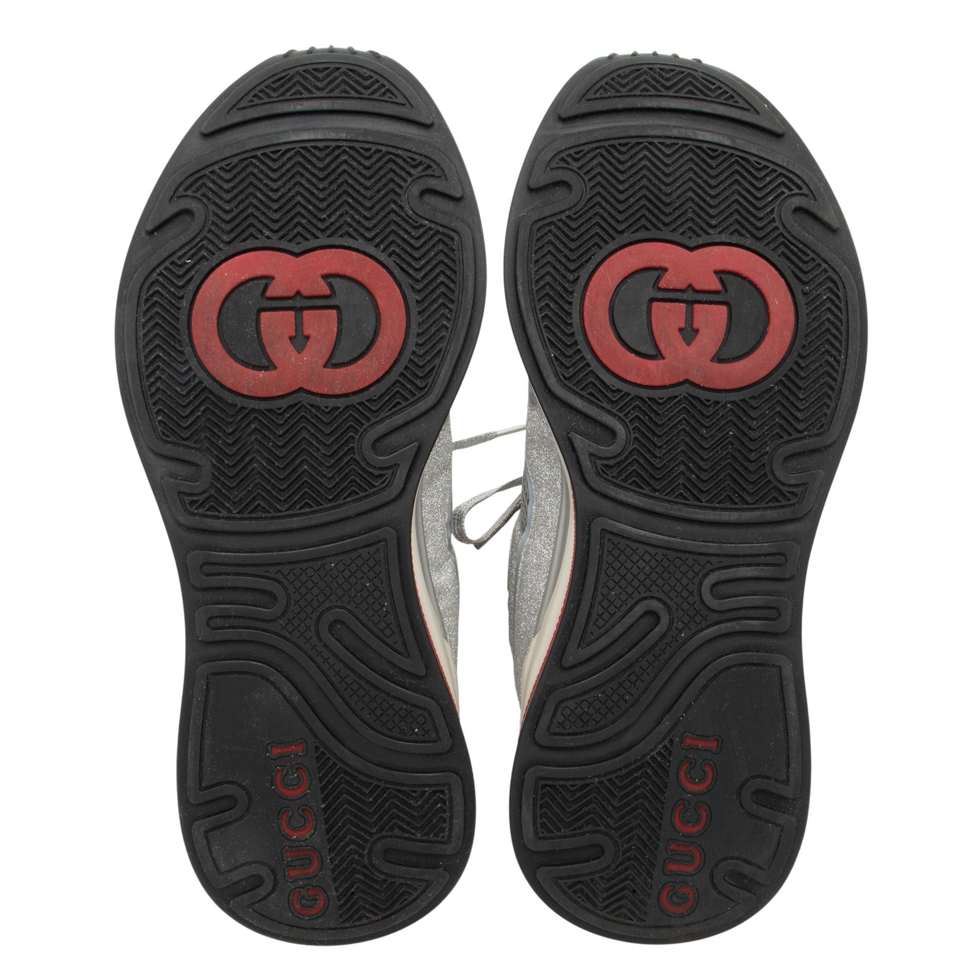 Gucci Metallic Calfskin Ultrapace Sneakers - Size 10.5 / 40.5