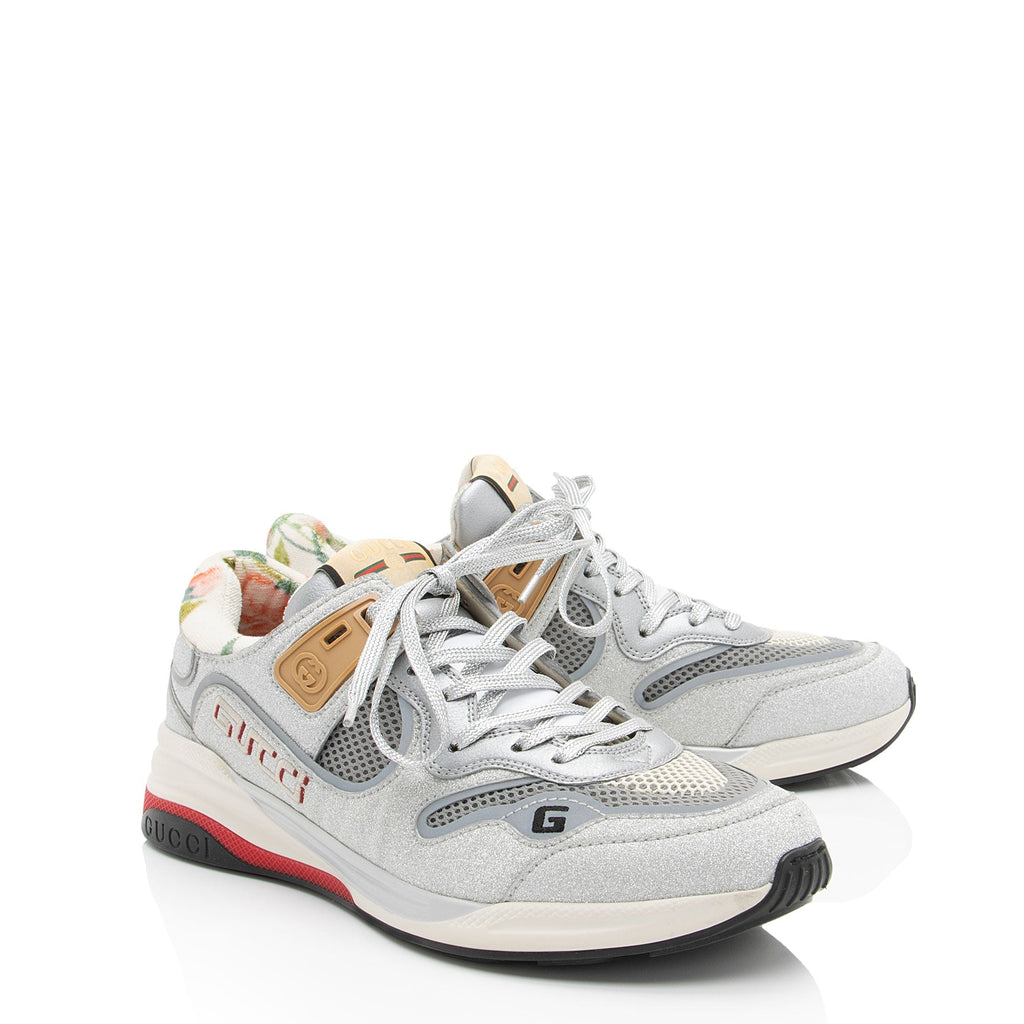 Gucci Metallic Calfskin Ultrapace Sneakers - Size 10.5 / 40.5