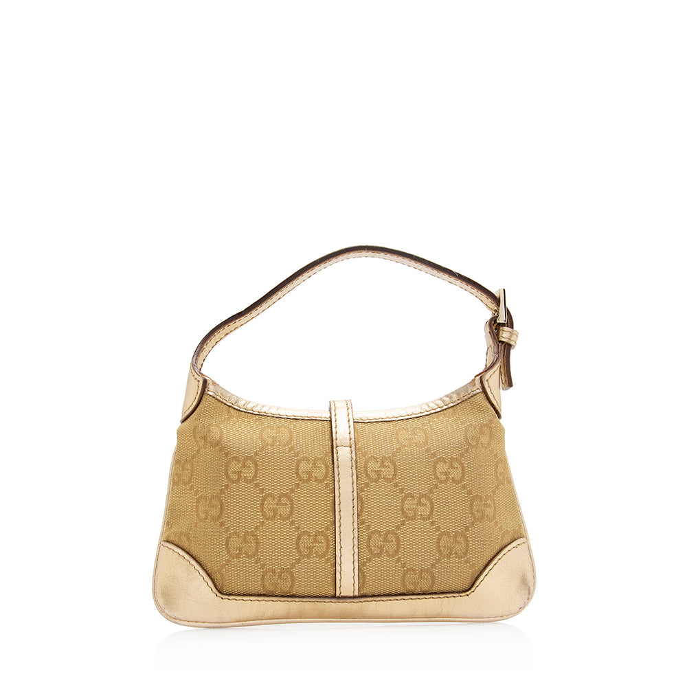 Gucci Metallic Gucci Canvas Jackie Mini Shoulder Bag (SHF-20747)