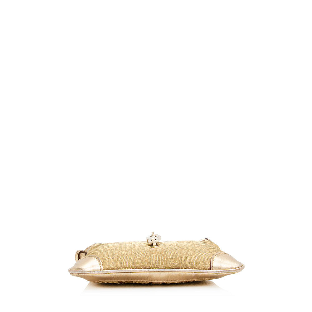 Gucci Metallic Gucci Canvas Jackie Mini Shoulder Bag (SHF-20747)