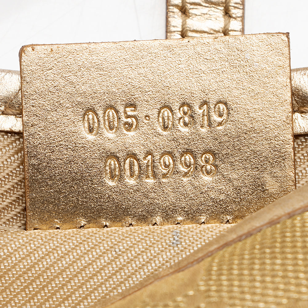 Gucci Metallic Gucci Canvas Jackie Mini Shoulder Bag (SHF-20747)