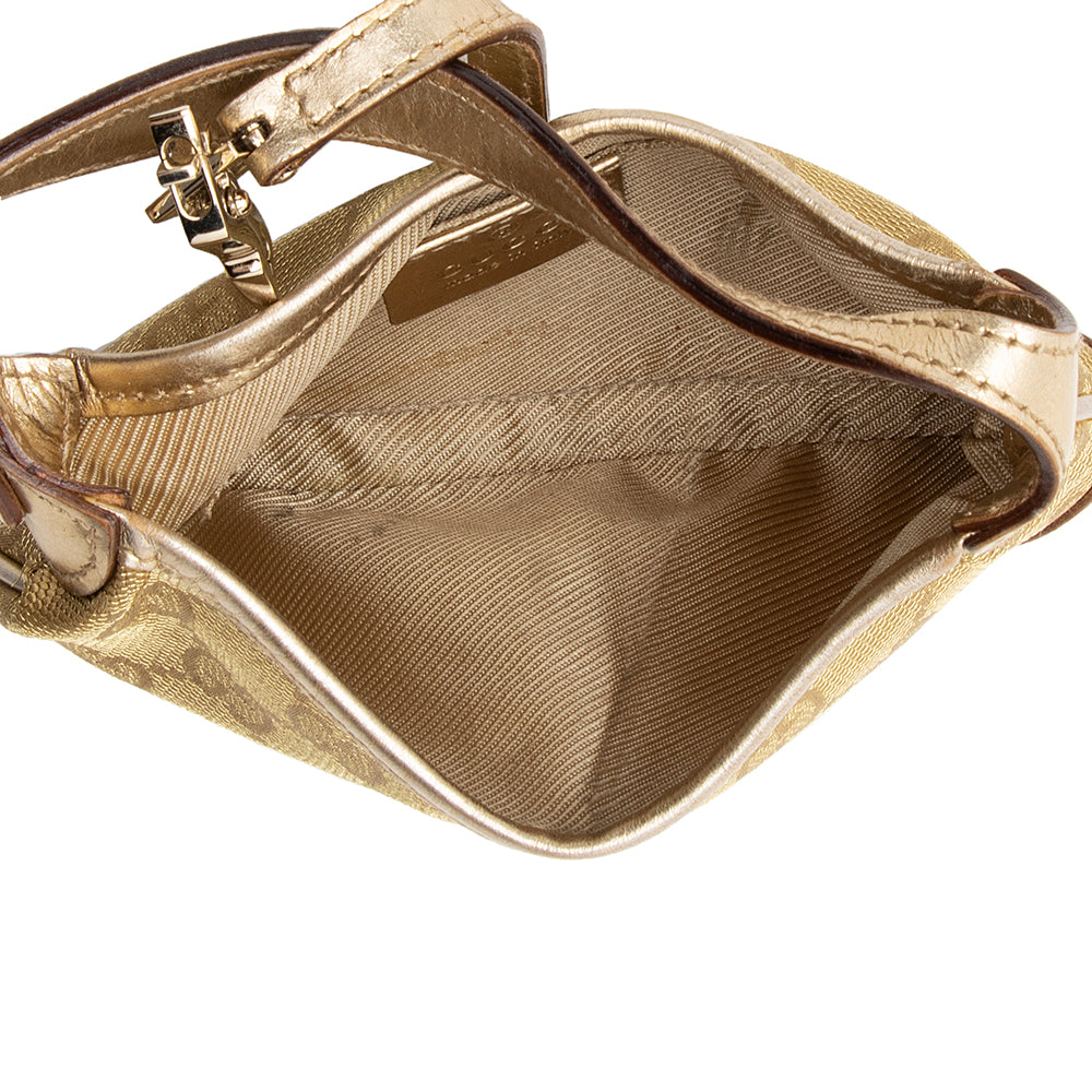 Gucci Metallic Gucci Canvas Jackie Mini Shoulder Bag (SHF-20747)
