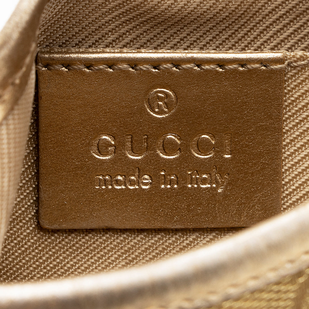 Gucci Metallic Gucci Canvas Jackie Mini Shoulder Bag (SHF-20747)