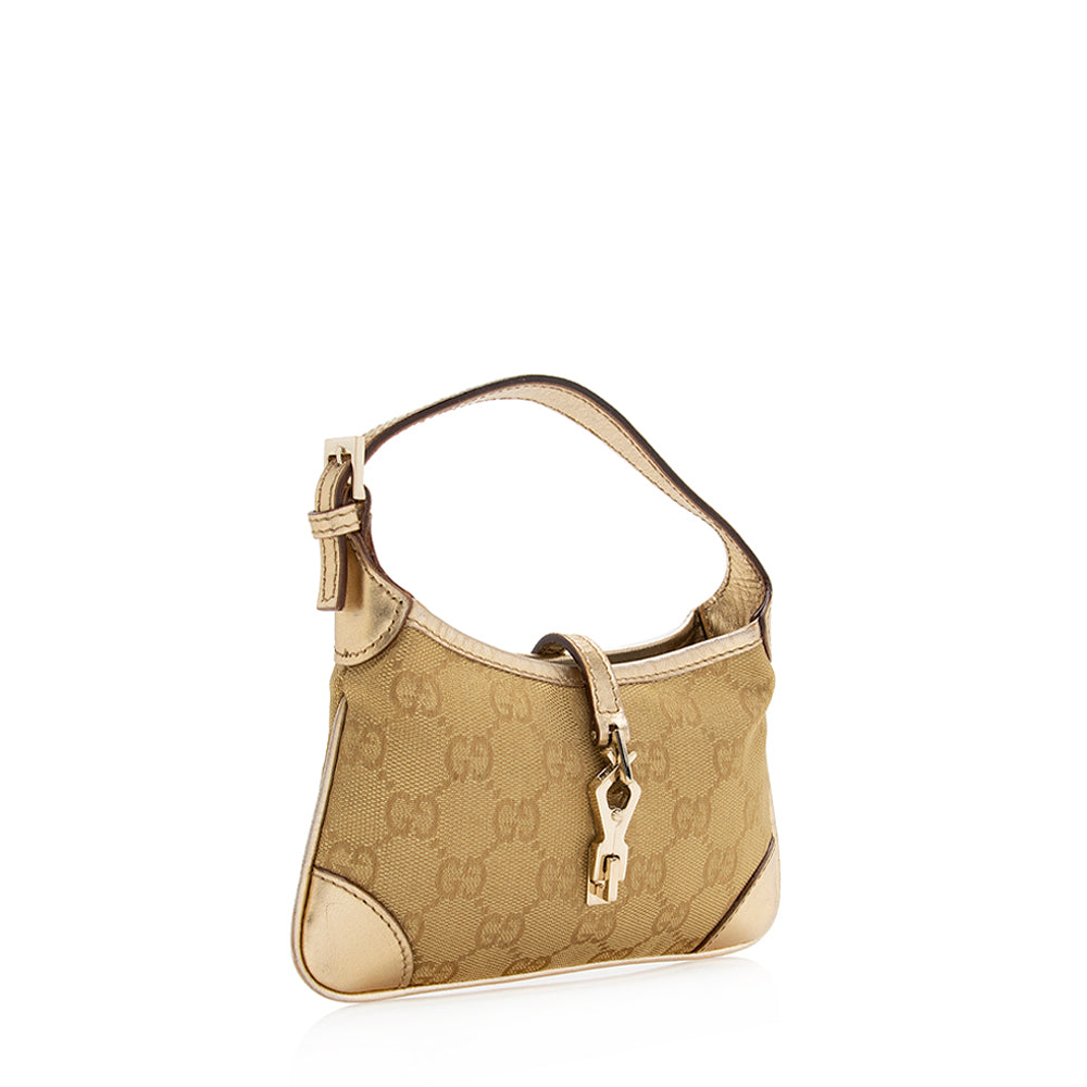 Gucci Metallic Gucci Canvas Jackie Mini Shoulder Bag (SHF-20747)