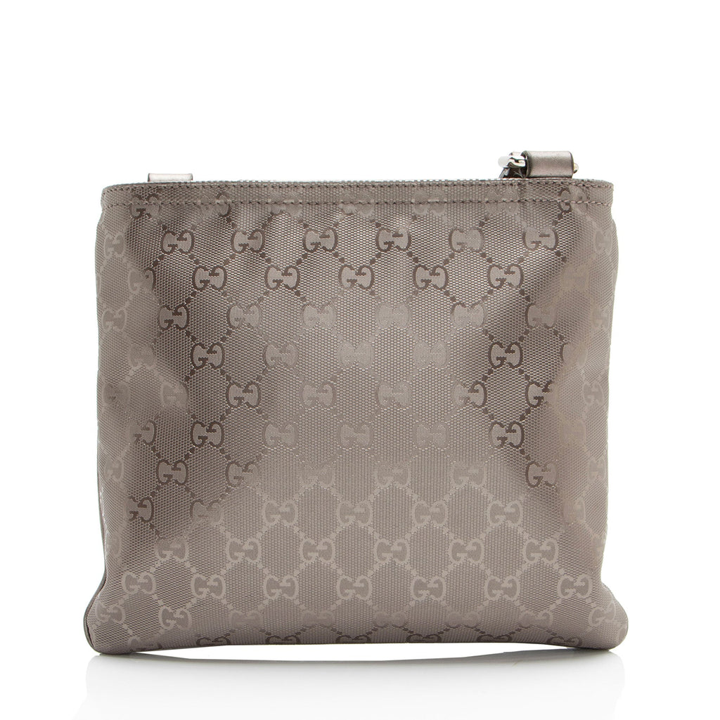 Gucci Metallic GG Imprime Flat Messenger
