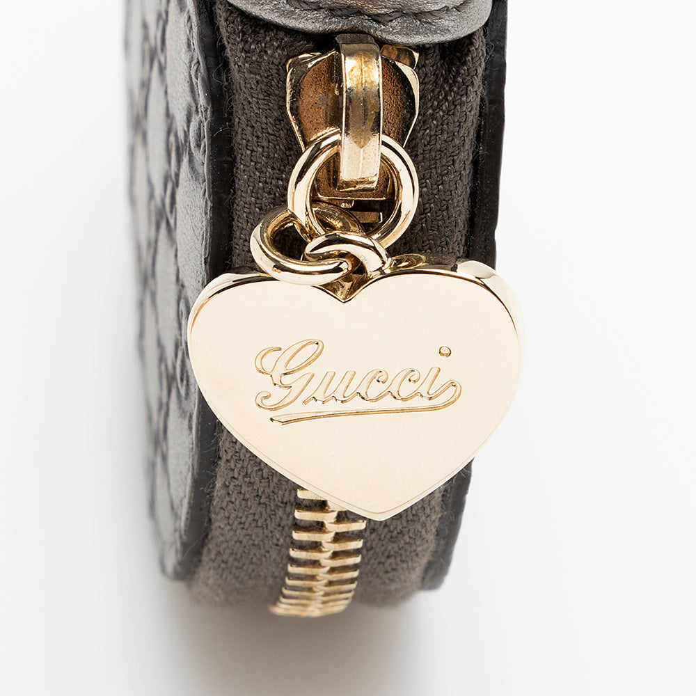 Gucci Metallic Guccissima Heart Coin Pouch (SHF-19887)