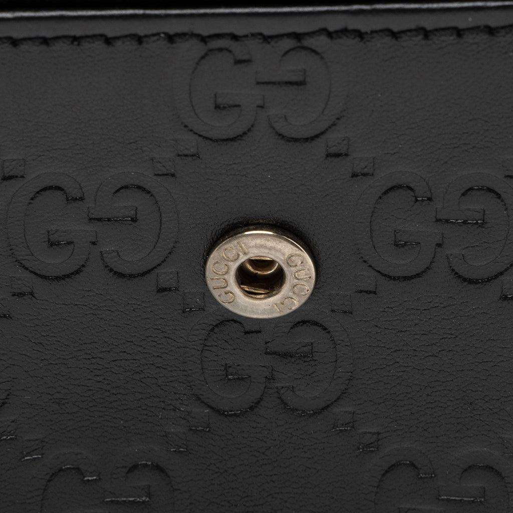 Gucci Metallic Guccissima Leather Bree Continental Wallet (SHF-hnueDV)