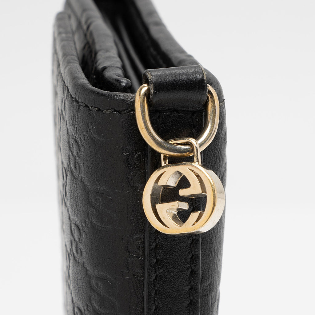 Gucci Metallic Guccissima Leather Bree Continental Wallet (SHF-hnueDV)