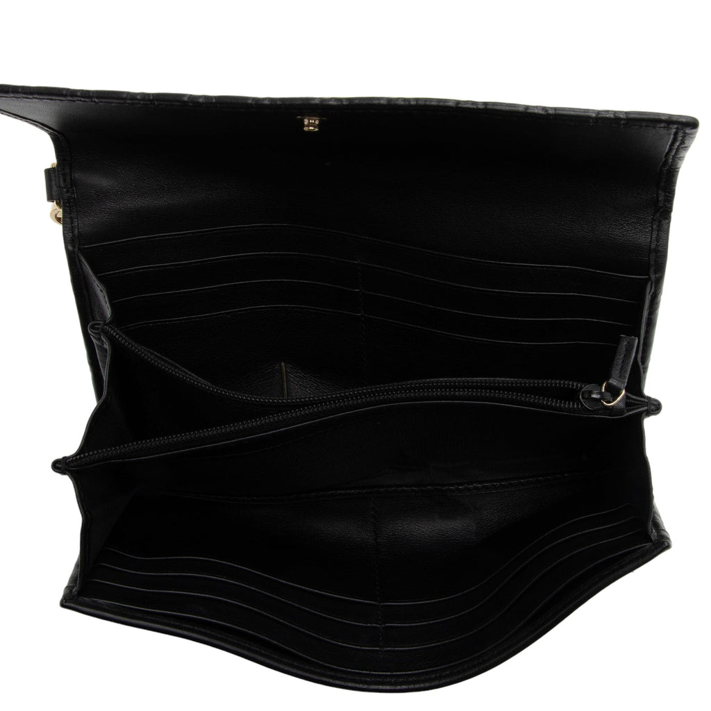 Gucci Metallic Guccissima Leather Bree Continental Wallet (SHF-hnueDV)